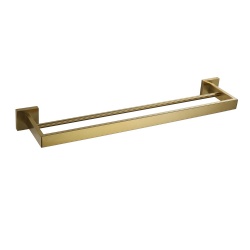 Wall mounted double towel bar